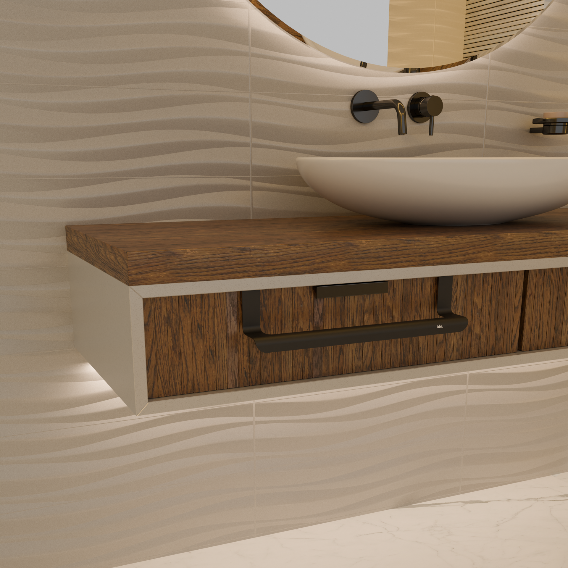 Towel Rail with Hooks